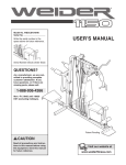 Weider WECCSY24540 User`s manual