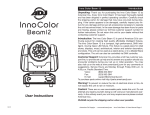ADJ InnoColor Beam12 User manual