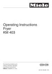 Miele KM403 Operating instructions