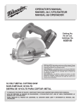 Milwaukee 6320-20 Operator`s manual