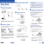 Epson PowerLite Home Cinema 700 User`s guide