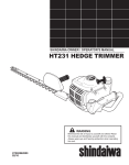 Shindaiwa HT231 Operator`s manual