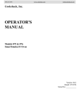 Cookshack 076 Operator`s manual