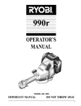 Ryobi SB720R Operator`s manual