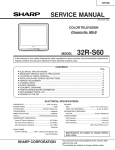 Sharp 32R-S60 Service manual