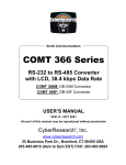 CyberResearch RS-485 User`s manual