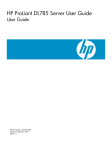 HP DL785 - ProLiant - G5 User guide