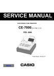 Casio CE-7000 Service manual