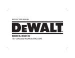 DeWalt DCS381-XE Instruction manual