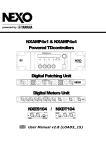 Yamaha Nexo NXAMP4X1 User manual