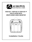 Audiovox VOD1221S Installation guide