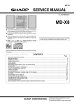 Sharp MD-X8 Service manual