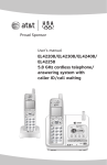 VTech EL42208 - AT&T 5.8GHz Dual Handset Answering System User`s manual