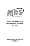 MDS MDS GP800 Owner`s manual