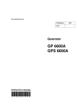 Wacker Neuson GP 6600A Operator`s manual