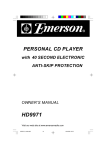 Emerson HD9971 Owner`s manual