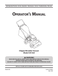 MTD CSV 020 Operator`s manual