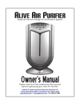 Alive Air Air Purifier Owner`s manual