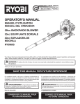 Ryobi RY09605 Operator`s manual