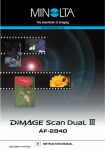 Minolta DiMAGE Scan Dual III AF-2840 Instruction manual