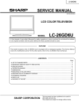 Sharp LC-26GD6U Service manual