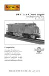 Rail King DASH-8 DIESEL ENGINE Operator`s manual