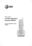 AT&T EP590-2 -  5.8 GHz Expansion Handset User`s manual