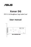 Asus XONAR DX 7 - Xonar DX Sound Card User manual