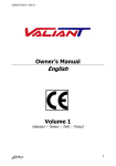 arimar Valiant Owner`s manual