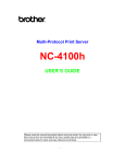 Brother NC-4100h User`s guide