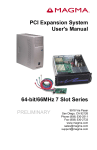 Magma PCI Expansion System User`s manual