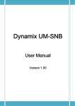 Dynamix UM-SB User manual