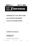 Emerson PD6537 Owner`s manual