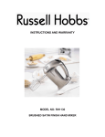 Russell Hobbs RH1130 Instruction manual