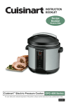 Cuisinart CPC-600 - Electric Pressure Cooker Operating instructions