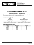 Shure J2 Service manual