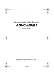 Canopus ADVC-HDM1 User`s guide