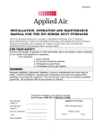 Applied Air IFD SERIES Operating instructions