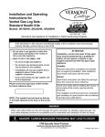 Vermont Castings SR30SHK Operating instructions