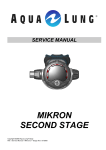Aqua Lung SECOND STAGE Service manual
