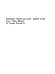 HP Compaq dc5800 Hardware reference guide