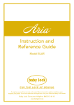 Baby Lock Aria BLAR Instruction manual