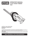 Ryobi P2601 Operator`s manual