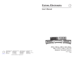 Extron electronics MLS 103 SV User`s manual