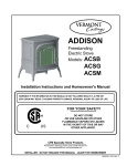 Vermont Castings ACSG Operating instructions