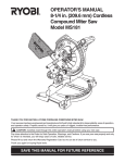 Ryobi MS181 Operator`s manual