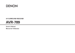 Denon AVR-789 Owner`s manual