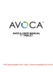 Avoca 9.7" TABLET User manual