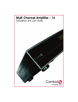 Control 4 Multi Channel Amplifier16 Specifications