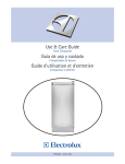 Electrolux 99526808A Use & care guide